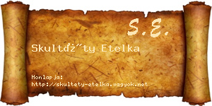 Skultéty Etelka névjegykártya